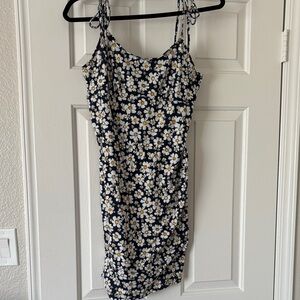 SHEIN Black and White Daisy Mini Dress